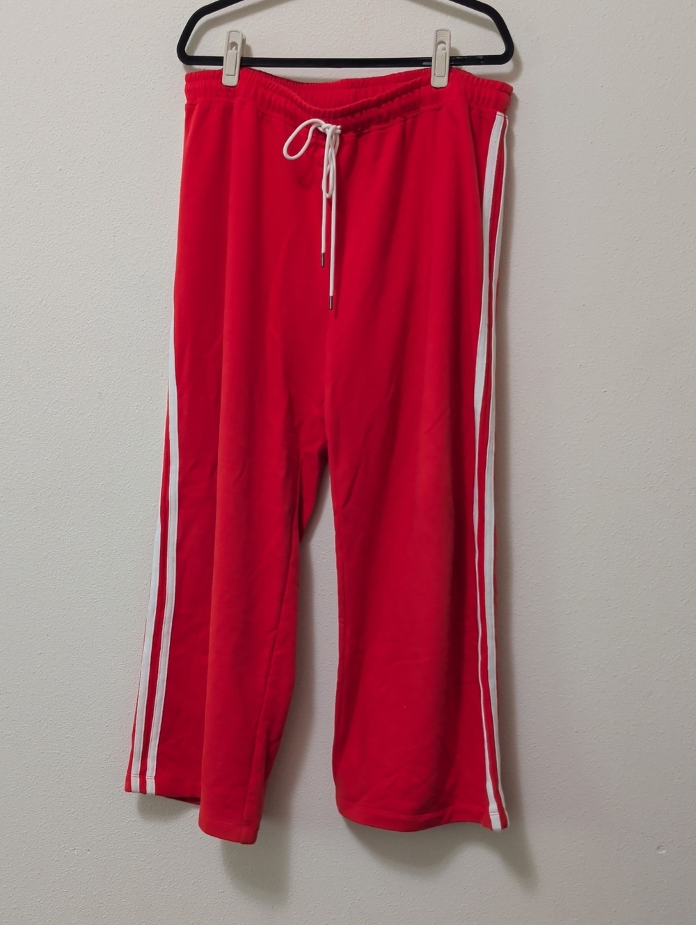 Universal Thread Red Track Pants with White Side Stripes